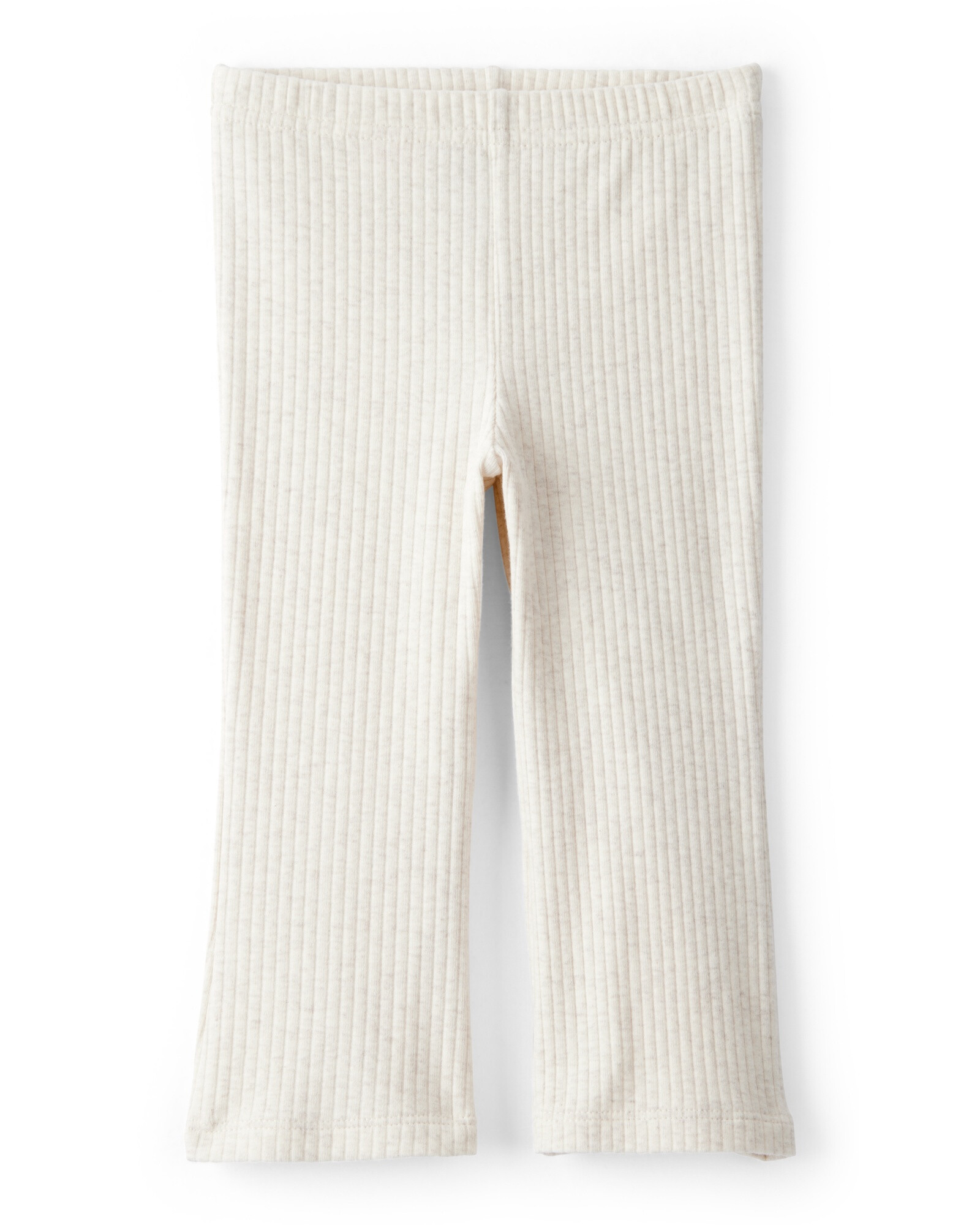 Set dos piezas de algodón, pantalón acanalado y buzo, crema Sin color