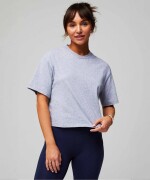Polo Manga Corta Boxy Mujer Classic Grey Heather