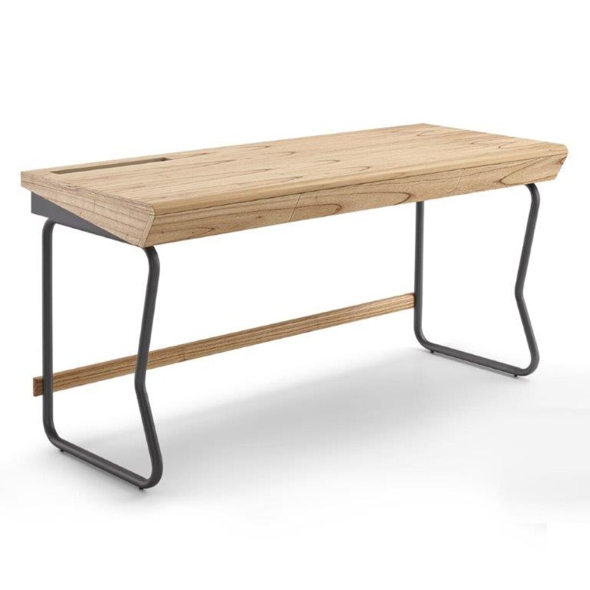 ESCRITORIO CLASS - PATAS GRAFITO - MADERA TECA 