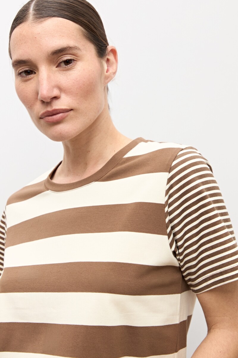 Remera rayada topo