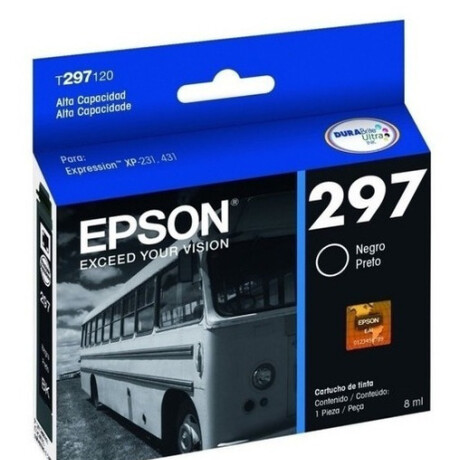 EPSON T297120 NEGRO ALTA CAPACIDAD XP231/241/431/441 8ML Epson T297120 Negro Alta Capacidad Xp231/241/431/441 8ml