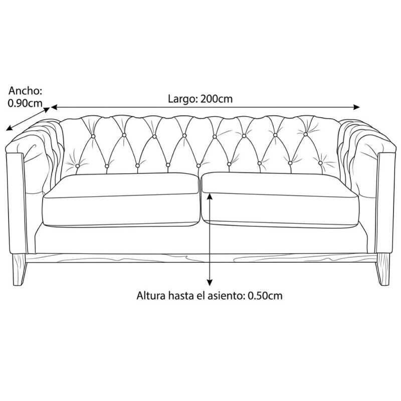 SOFA 3 PUESTOS TERRA - MARRÓN 7450006268998 (CD) Unica