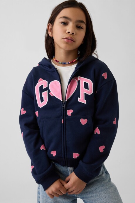 Canguro Con Cierre Logo Gap Niña Gap Heart Print