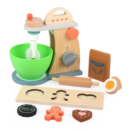 Juego Batidora de Madera con Accesorios y Palote 20010 001