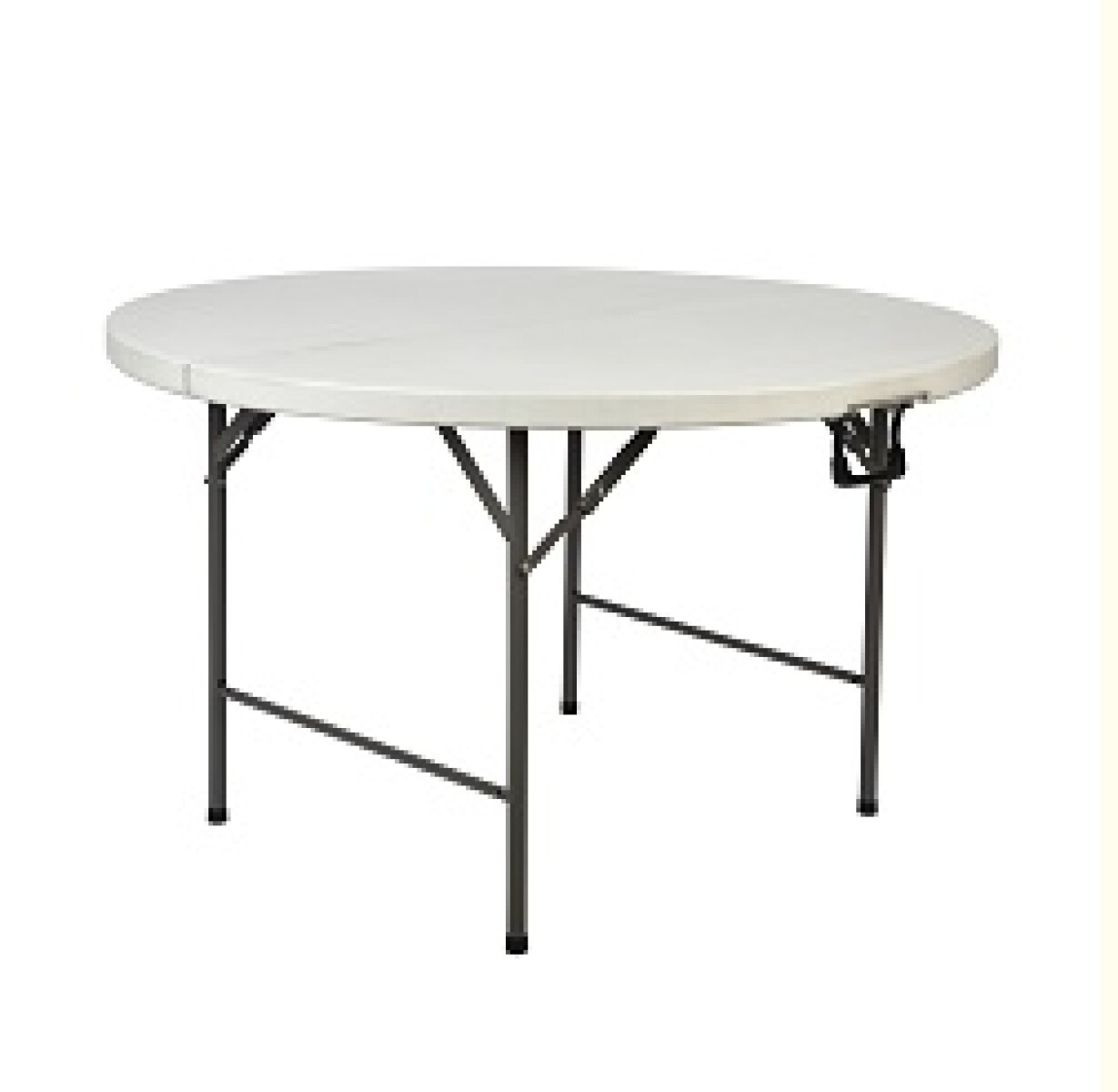 MESA REDONDA PLEGABLE BLANCA 122CM 