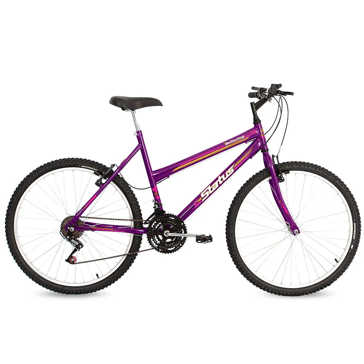 Bicicleta Montaña Dama Rod 26 Cambios 18 Cambio Paseo - Violeta 