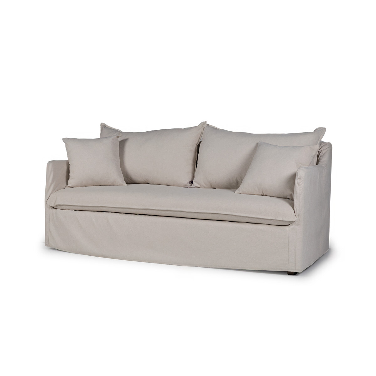 Sofá Snow con Funda - Tela Rústica - 2,5 cuerpos - TD5260-1635 (Beige) 