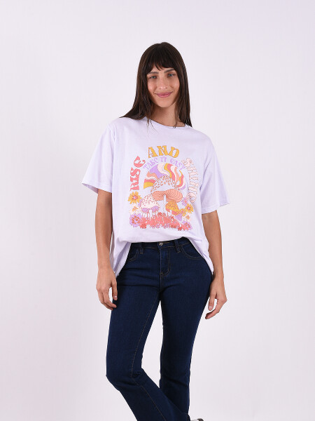 REMERA RISE AND SHINE BLANCO