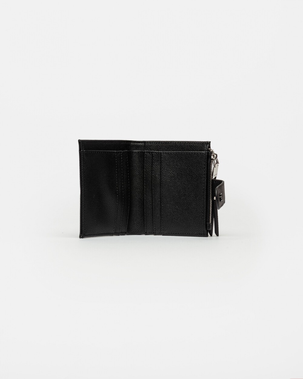 Billetera Rio En Efecto Cuero Saffiano Negro