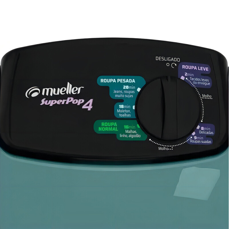 Lavarropas semi-automático Mueller hasta 4kg 220V Negro Lavarropas Semi-automático Mueller Hasta 4kg 220v Negro