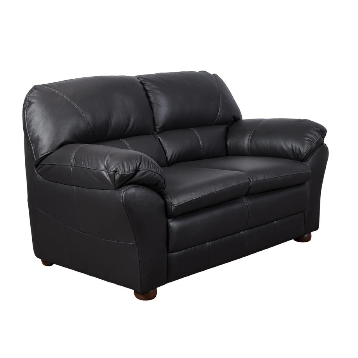 Sillon 2 cuerpos Cuero Natural - Negro 