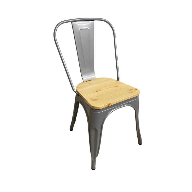 Silla tolix Metálica vintage asiento en madera Silla tolix Metálica vintage asiento en madera