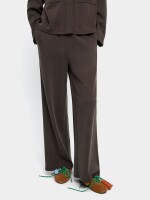 Pantalón Reto Con Cintura Elástica marron