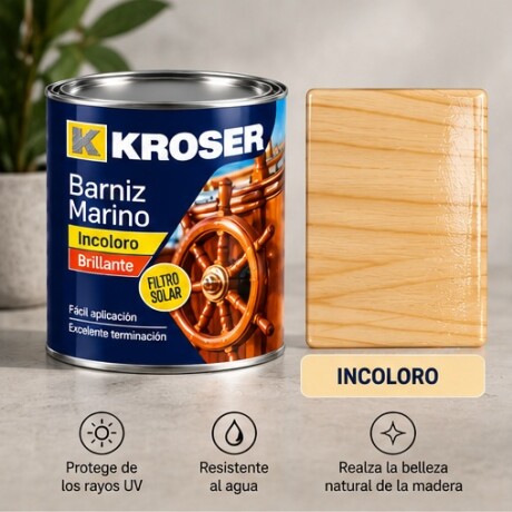 BARNIZ KROSER INCOLORO BRILLANTE C/FLTRO SOLAR 0.90L T N/a