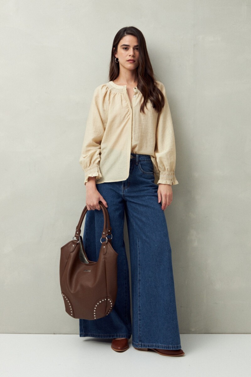 CAMISA HIDAYA Almendra