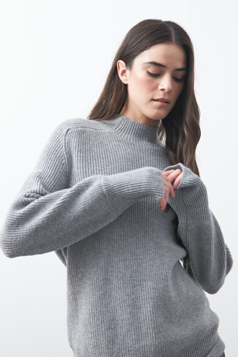 POLERA DALMA Gris Melange