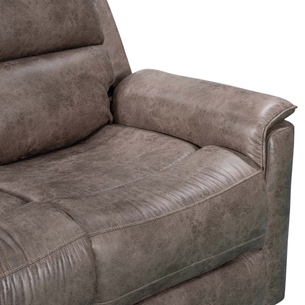 RECLINER MANUAL 3 CUERPOS TELA MARRON LAGOS MOKA