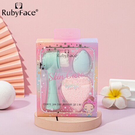 Set de skincare cuidado facial Color verde agua