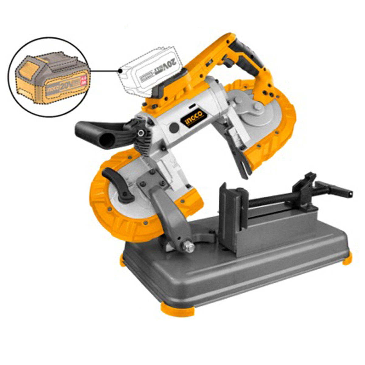 SIERRA DE BANDA SIN FIN A BATERIA INDUSTRIAL 5 PULG INGCO 