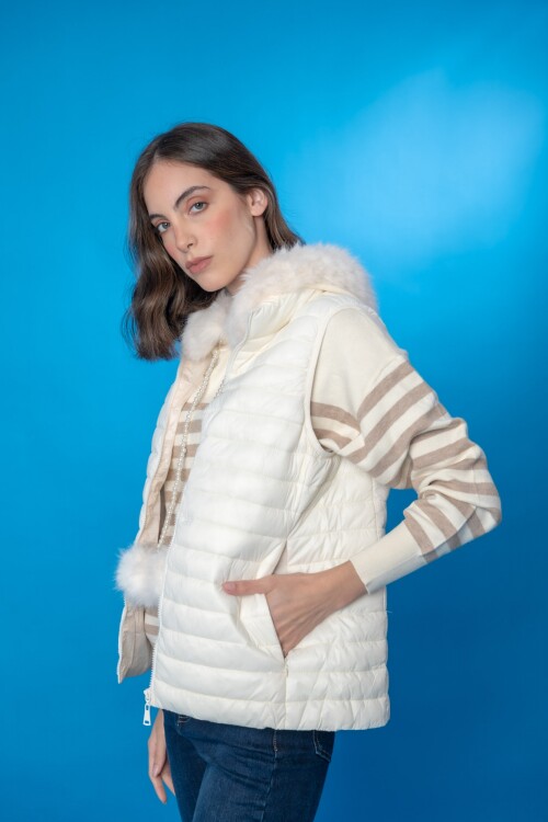 Chaleco nylon Blanco