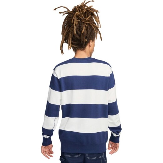 BUZO NIKE HOMBRE MODA M NK CLUB STRIPE HVY FT CREW S/C