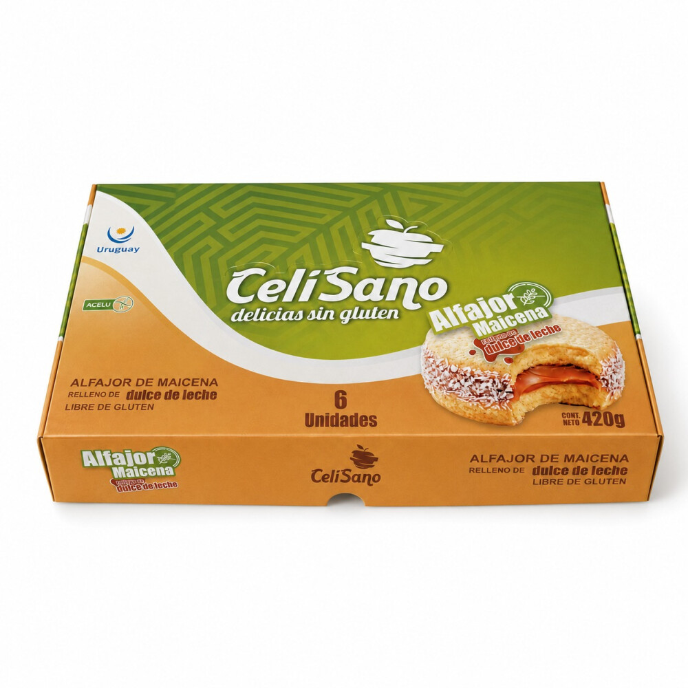 Alfajor de maicena relleno de dulce de leche x 6 unidades Alfajor de maicena relleno de dulce de leche x 6 unidades