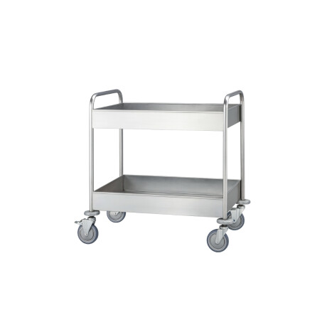Carro Servicio Dos Estantes Profundos de Acero Inoxidable 55 x 80 x 85 cm Carro Servicio Dos Estantes Profundos de Acero Inoxidable 55 x 80 x 85 cm