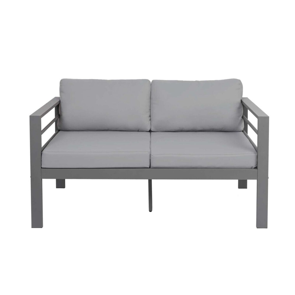 SET DE LIVING ALUMINIO GRIS SIRACUSA 5 PIEZAS