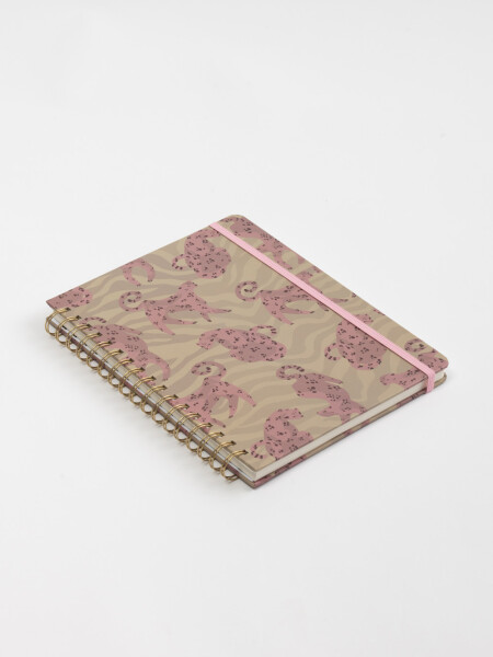 Cuaderno espiral leopardos Rosa