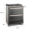 Cocina Electrolux Doble Horno Gas / Electro 5h Mod Fe5dc Cocina Electrolux Doble Horno Gas / Electro 5h Mod Fe5dc