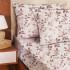 Juego de Sabanas 1 Plaza Suaves Estampado Calidad Frescas Variante Diseño Hojas Color Bordo