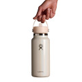 32 oz Wide Mouth with Flex Straw Cap Glimmer Cream