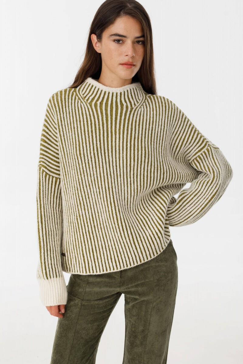 Sweater Tricot Crudo/Verde