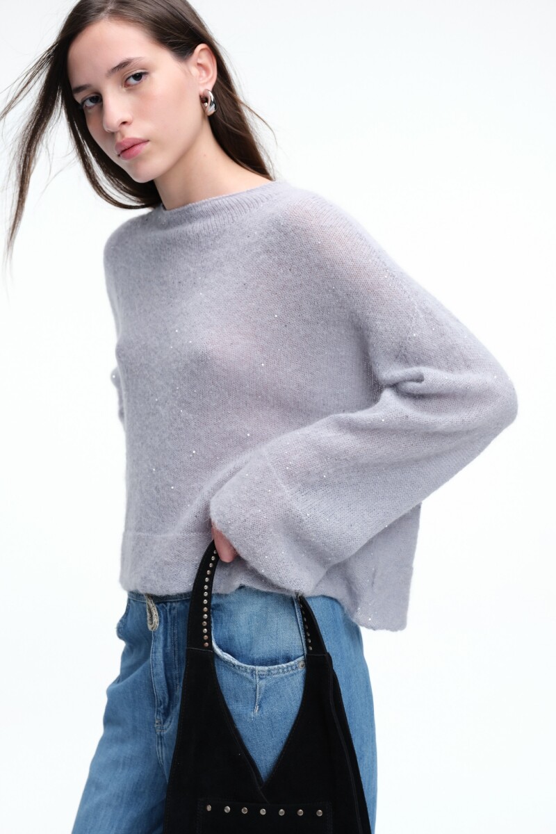 SWEATER LENTEJUELAS Gris