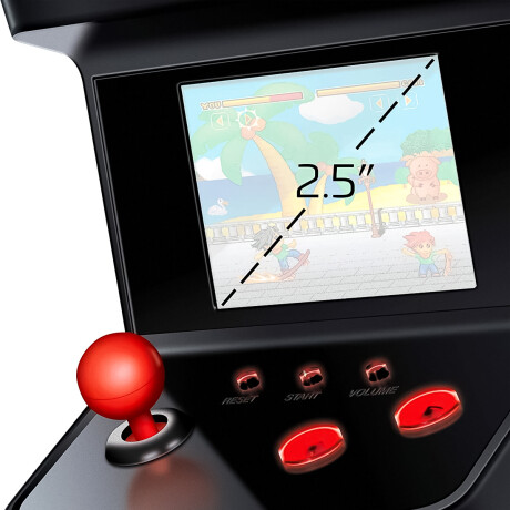 Mini Consola Retro 16 Bits Arcade Portátil 300 Juegos Negro-Blanco