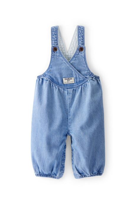 Enterito de chambray, escote en v Sin color