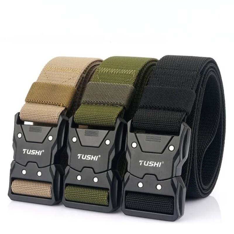 Cinturón Táctico Ajustable – Hebilla Metálica Rápida AZUL