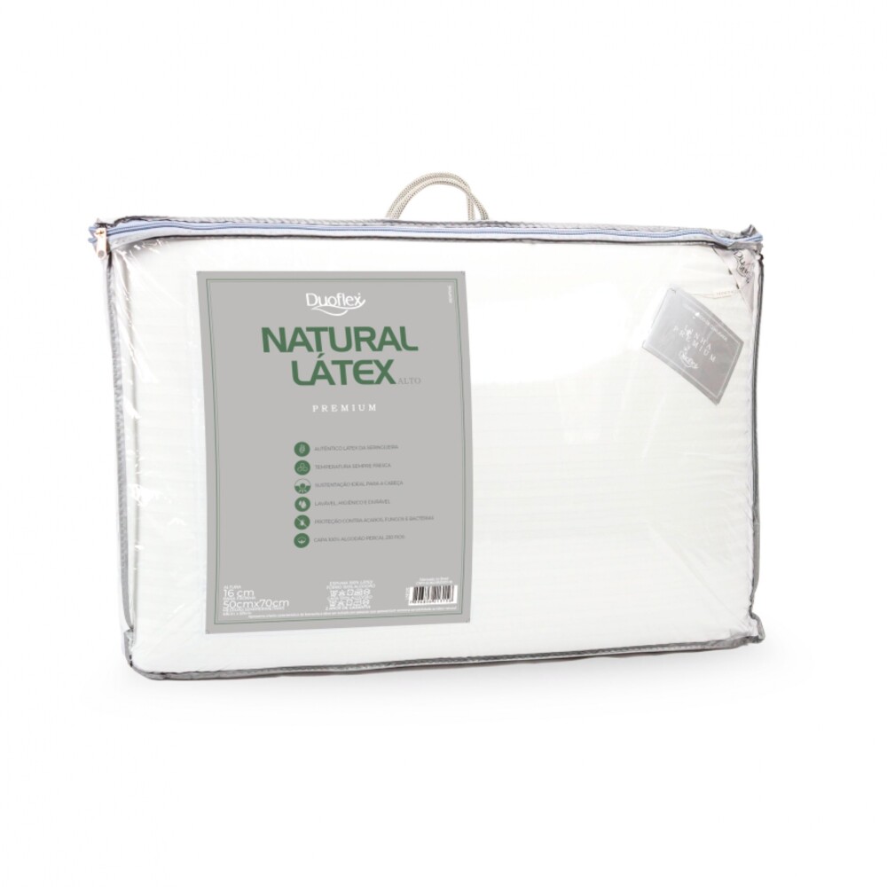 Almohada Natural Alto Premium Duoflex - Latex Blanco Almohada Natural Alto Premium Duoflex - Latex Blanco