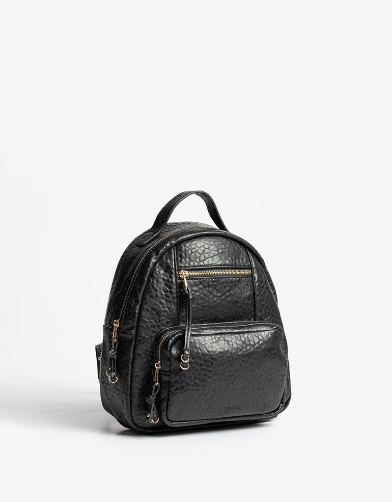 Mochilas Urbanas Mochila Efecto Croco - Negro