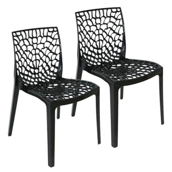 Silla Comedor Cocina Gruvyer Nórdica Exterior Interior Pro Negro 1