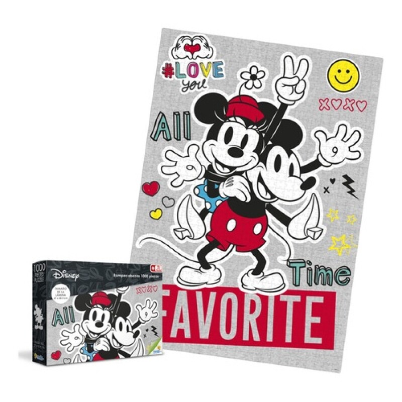 Puzzle Mickey y Minnie Mouse Disney 1000 piezas Puzzle Mickey y Minnie Mouse Disney 1000 piezas
