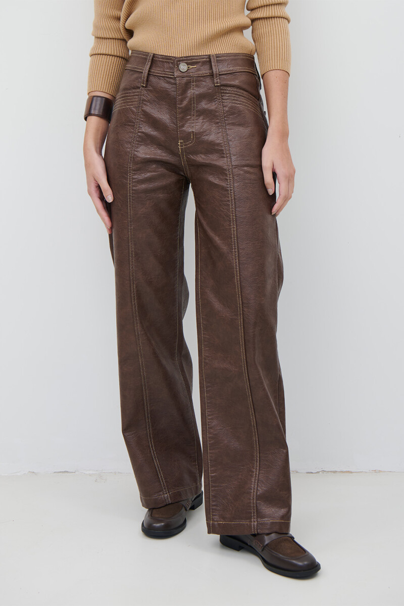 PANTALON VEGANO MARRON