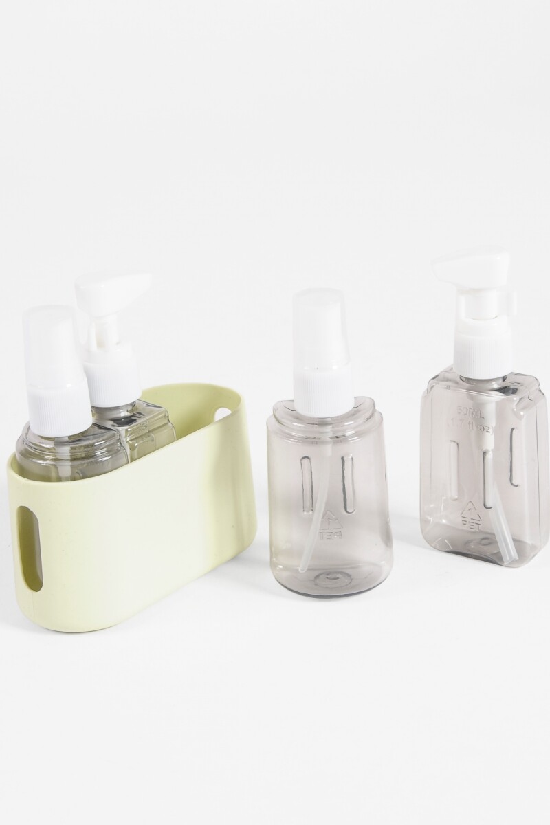 Set de frascos de viaje 4 pcs verde