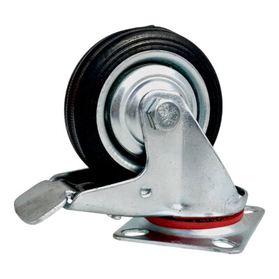 Rueda Industrial de Goma 100 mm con Freno Rueda Industrial de Goma 100 mm con Freno