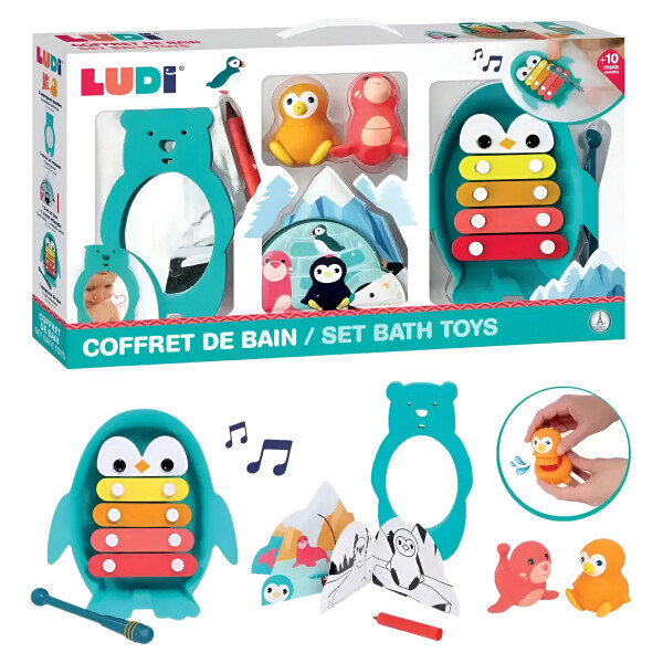 Juguetes De Ducha Infantil Set De Baño Para Niños C/Xilofón Color Verde