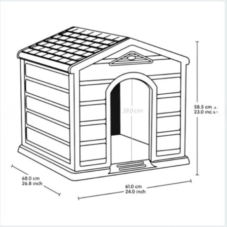 Casa Para Perros pequeños Rimax techo verde paredes Beige Casa Para Perros pequeños Rimax techo verde paredes Beige