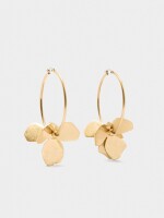 Aros Con Flor dorado