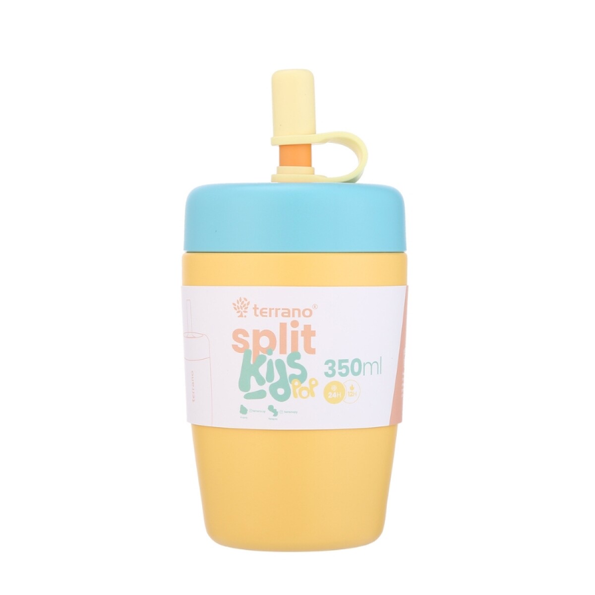 Vaso Split Kids Pop 1014020 350Ml Doble Capa Ub - MOSTAZA 