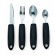 Set Cubiertos Adaptados Artritis, Temblor Manos Negro