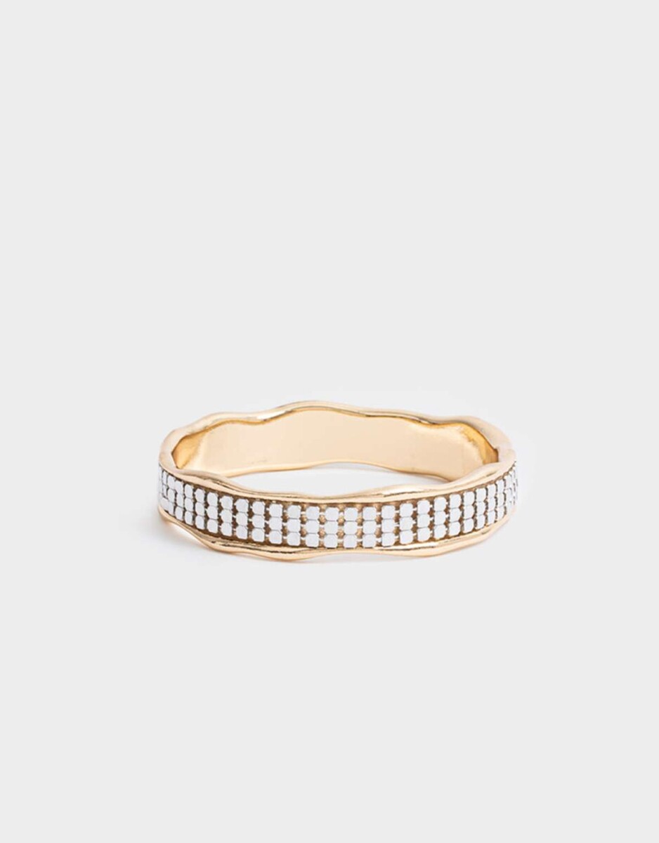 Pulsera Rigida De Metal - Dorado 